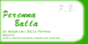 perenna balla business card